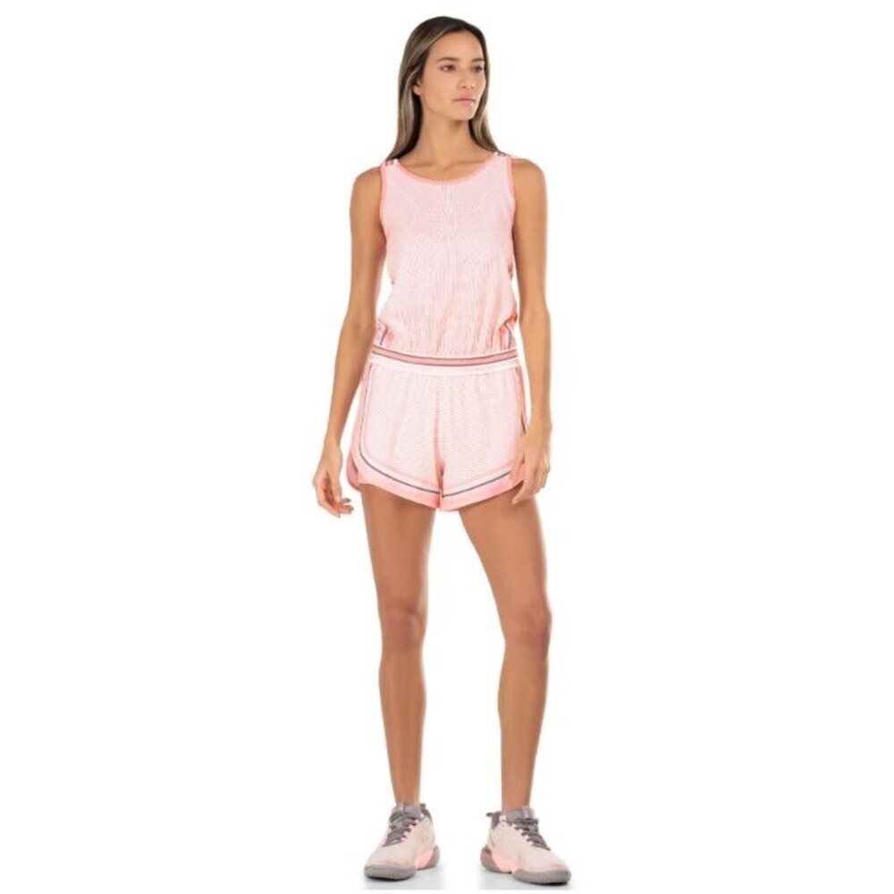 K-Swiss NWT NEW Cross Court Romper Tennis Pickleball Pink Stripe Size XS